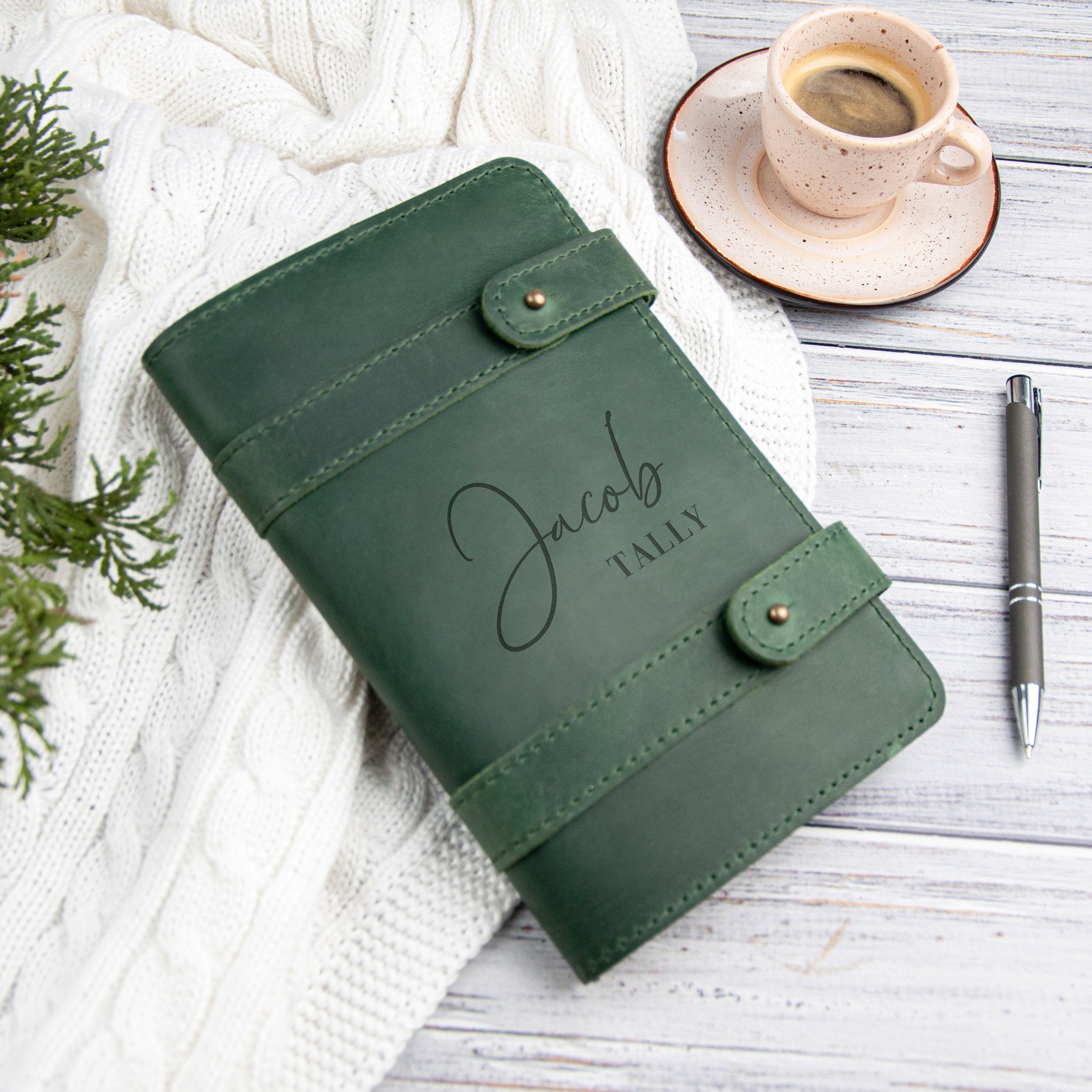 Name Refillable Journal Lined or Blank - Father's Day Gift for Dad