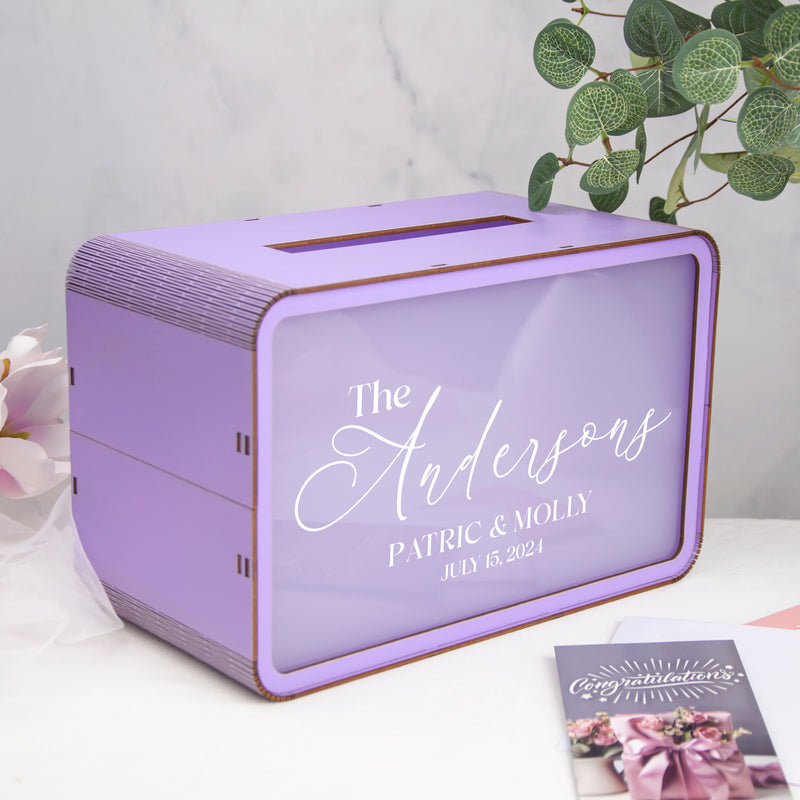 Acrylic Card Box for Wedding Ceremony -  Elegant Envelope Box