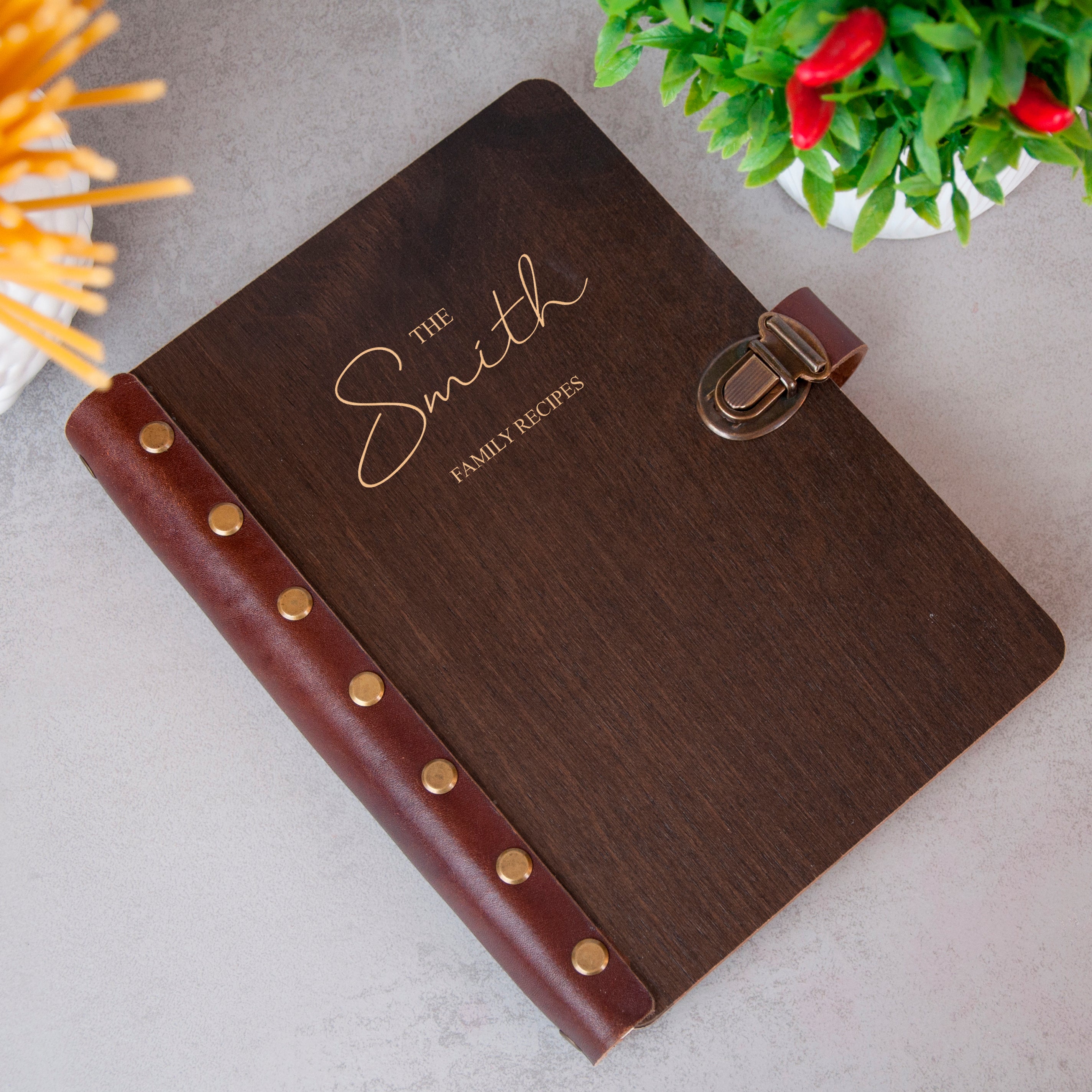 Engraved Wooden Recipe Book - Birthday Gifts for Daughter