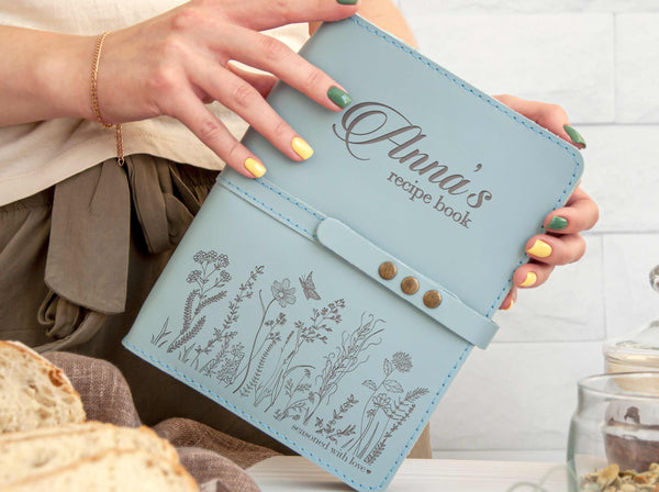 Handmade Leather Cookbook - Family Heirloom Recipe Book Binder