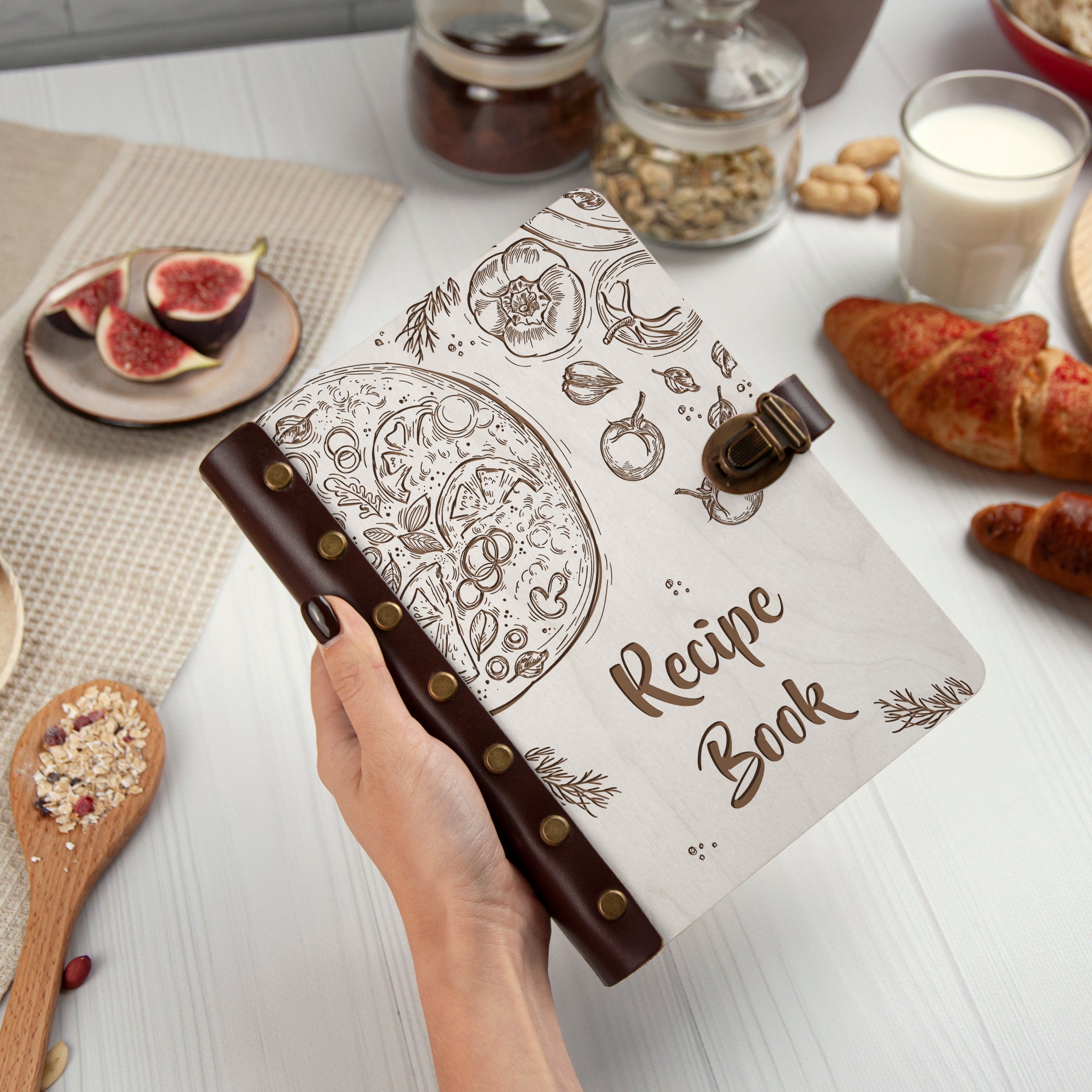Personalized Recipe Book Binder - Christmas Gift for Wife