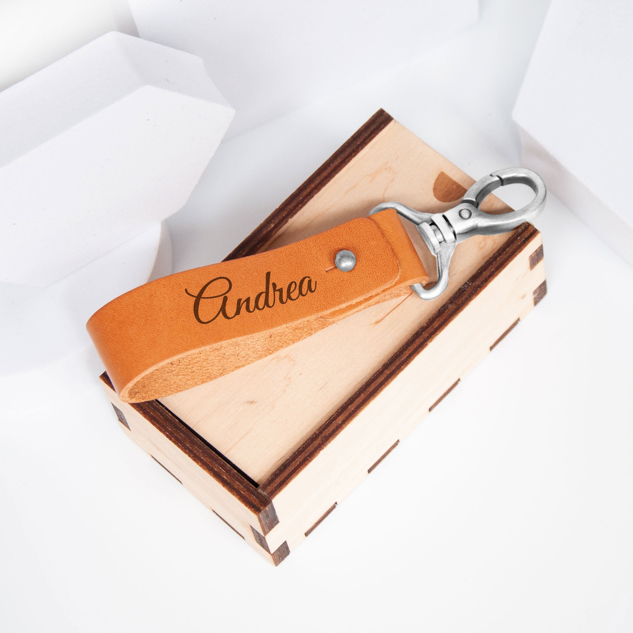 Personalized Leather Keychain - Leather Key Holder