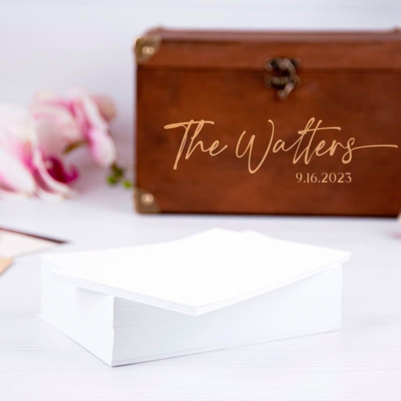 Personalized Card Box - Engagement Gifts for Mr & Mrs