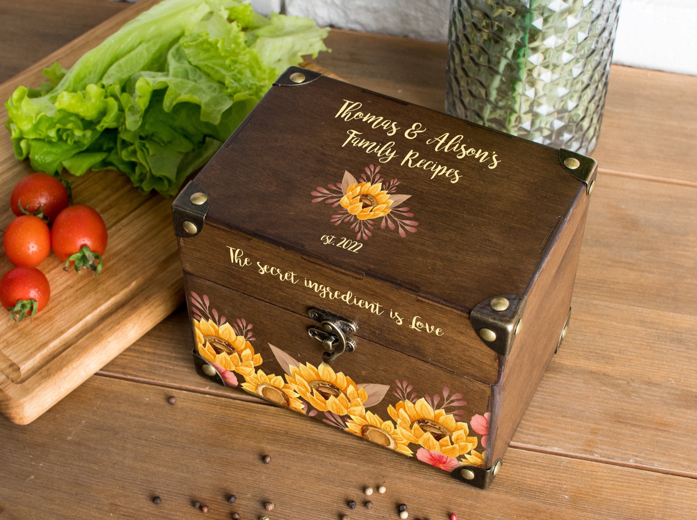 Custom order for recipe box