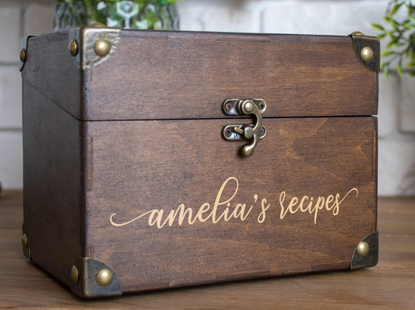 Personalized Recipe Box - Mothers Day Gift for Grandma