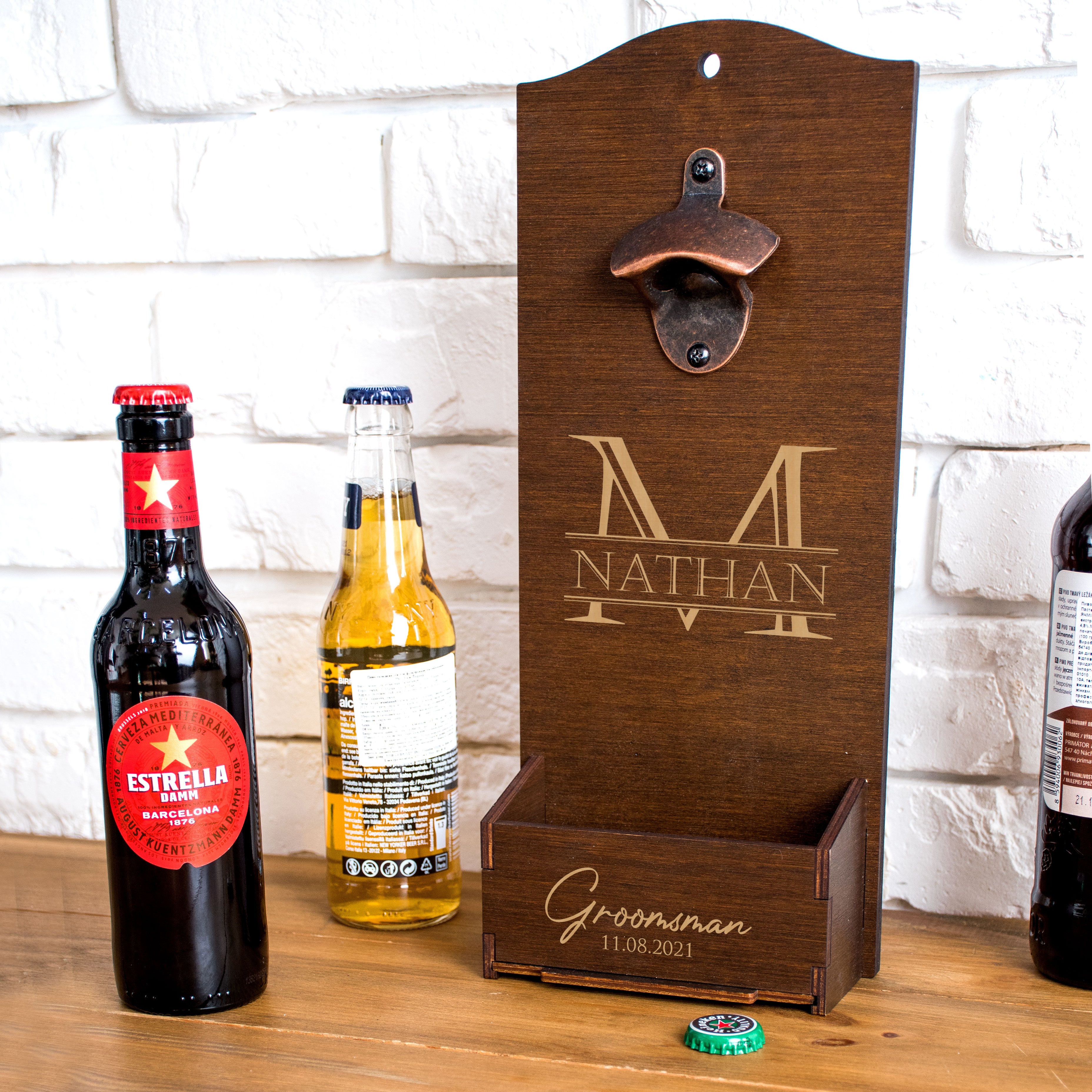 Wall Mounted Bottle Opener - Groomsmen Gifts for Bachelor Party