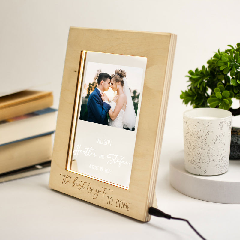 Just Married Picture Frame Personalized Wedding Picture Frame Glass 5x7  Picture Frame Custom Wedding Photo Gift Just Married Gifts 