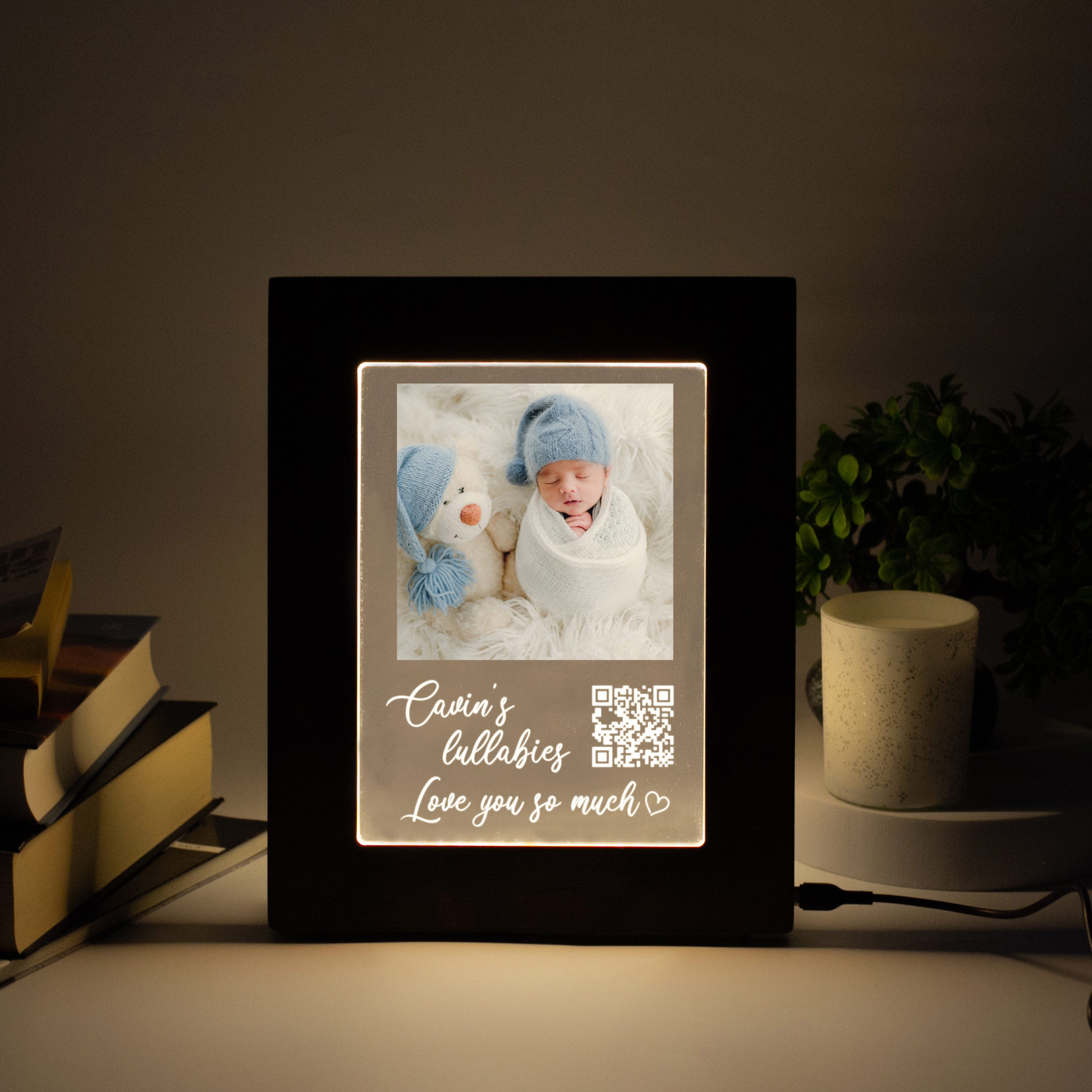 Baby Shower Gifts - Custom Photo Frame with Lullabies