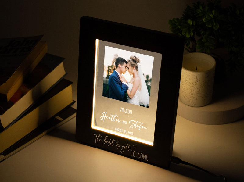 Wedding Picture Frame with LED light - Housewarming Wedding Gifts