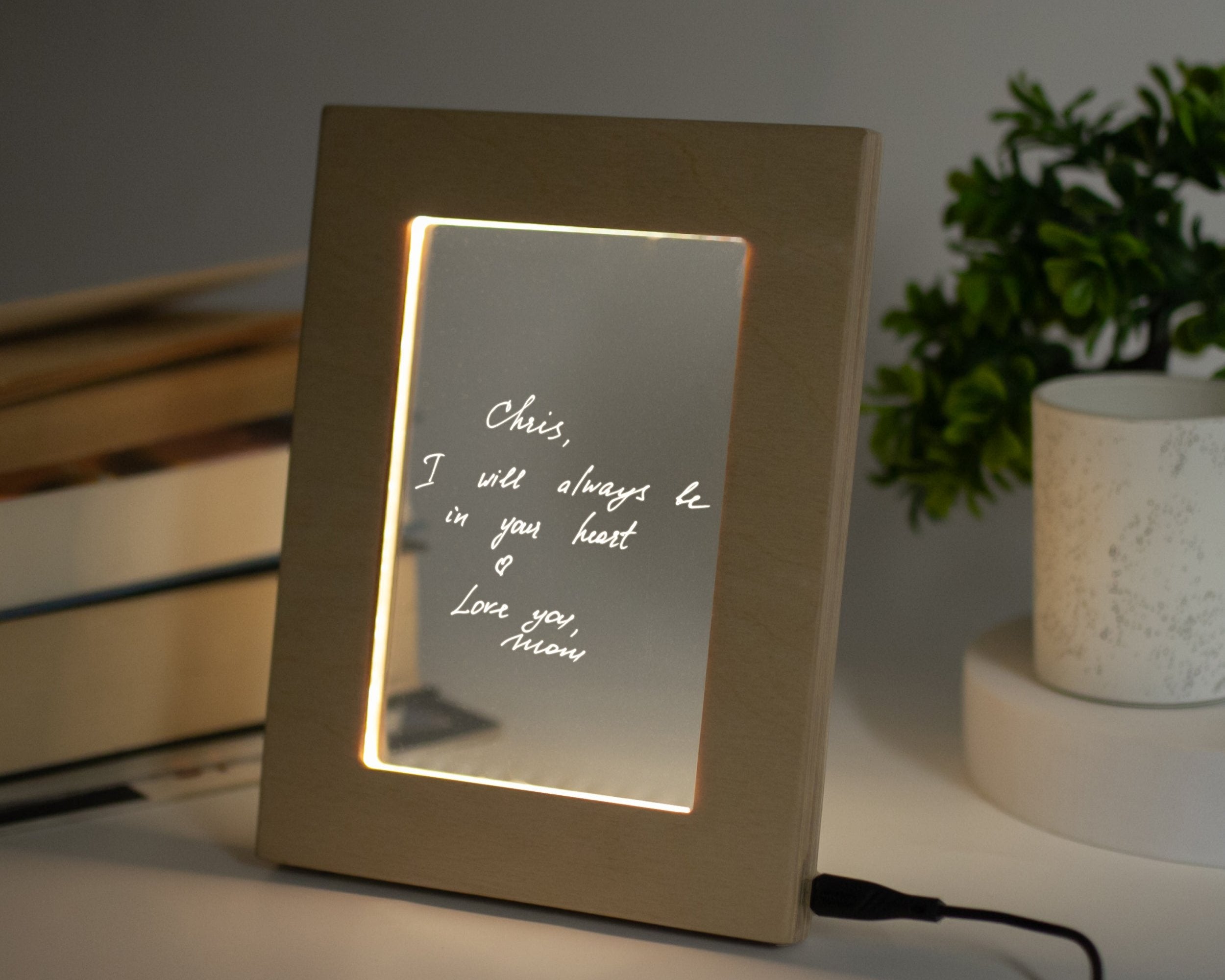 Handwriting Gift - Clear Acrylic Light Up Frame