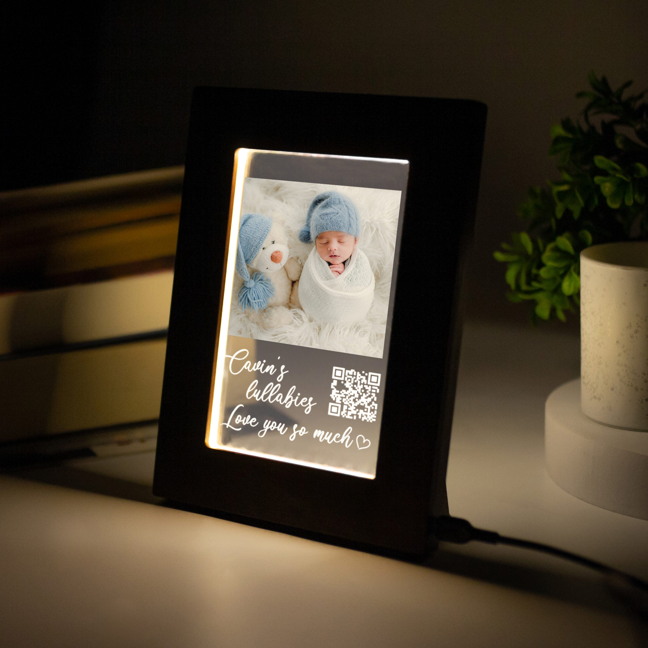 Baby Shower Gifts - Custom Photo Frame with Lullabies