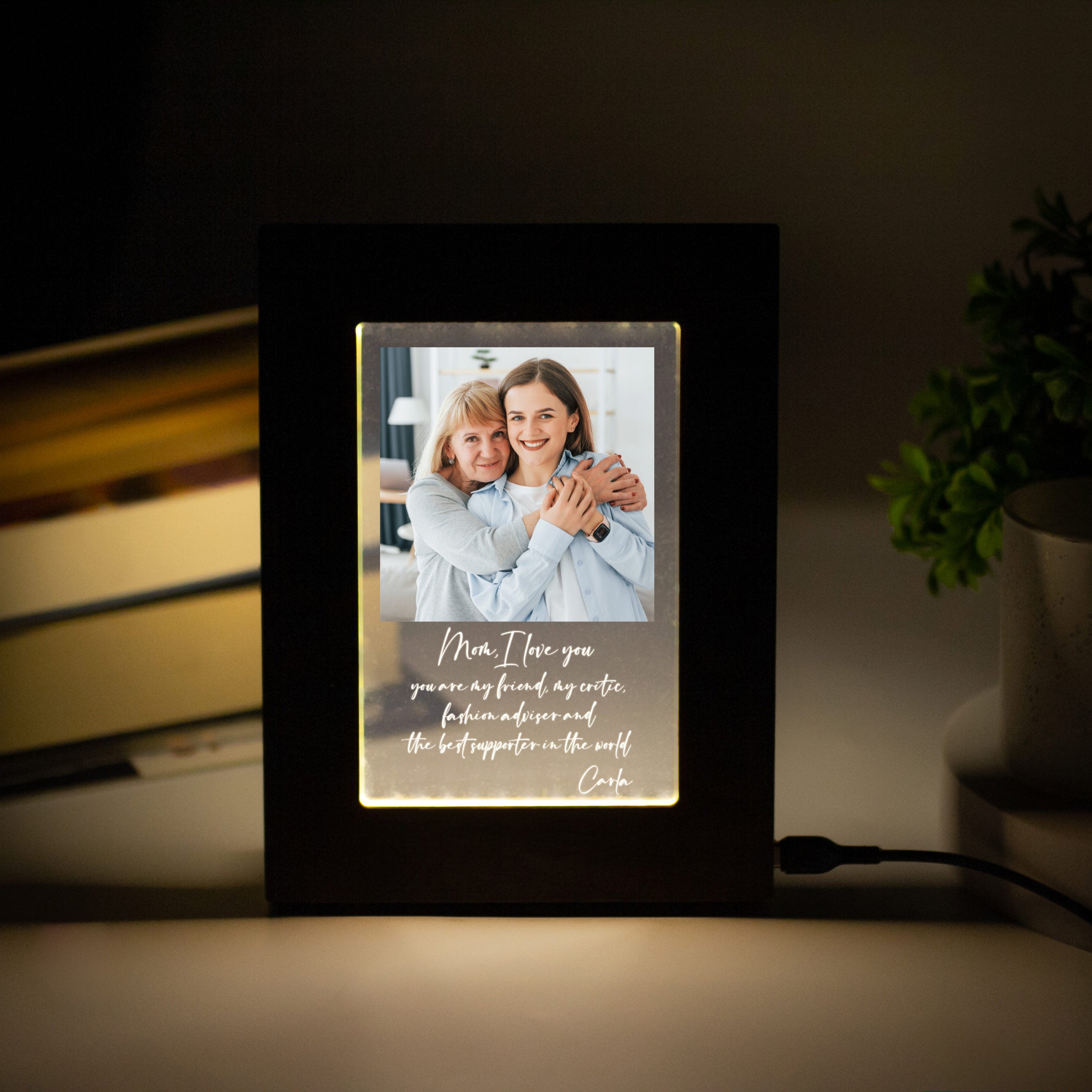 Personalized Frame for Mom - Christmas Gifts from Daughter