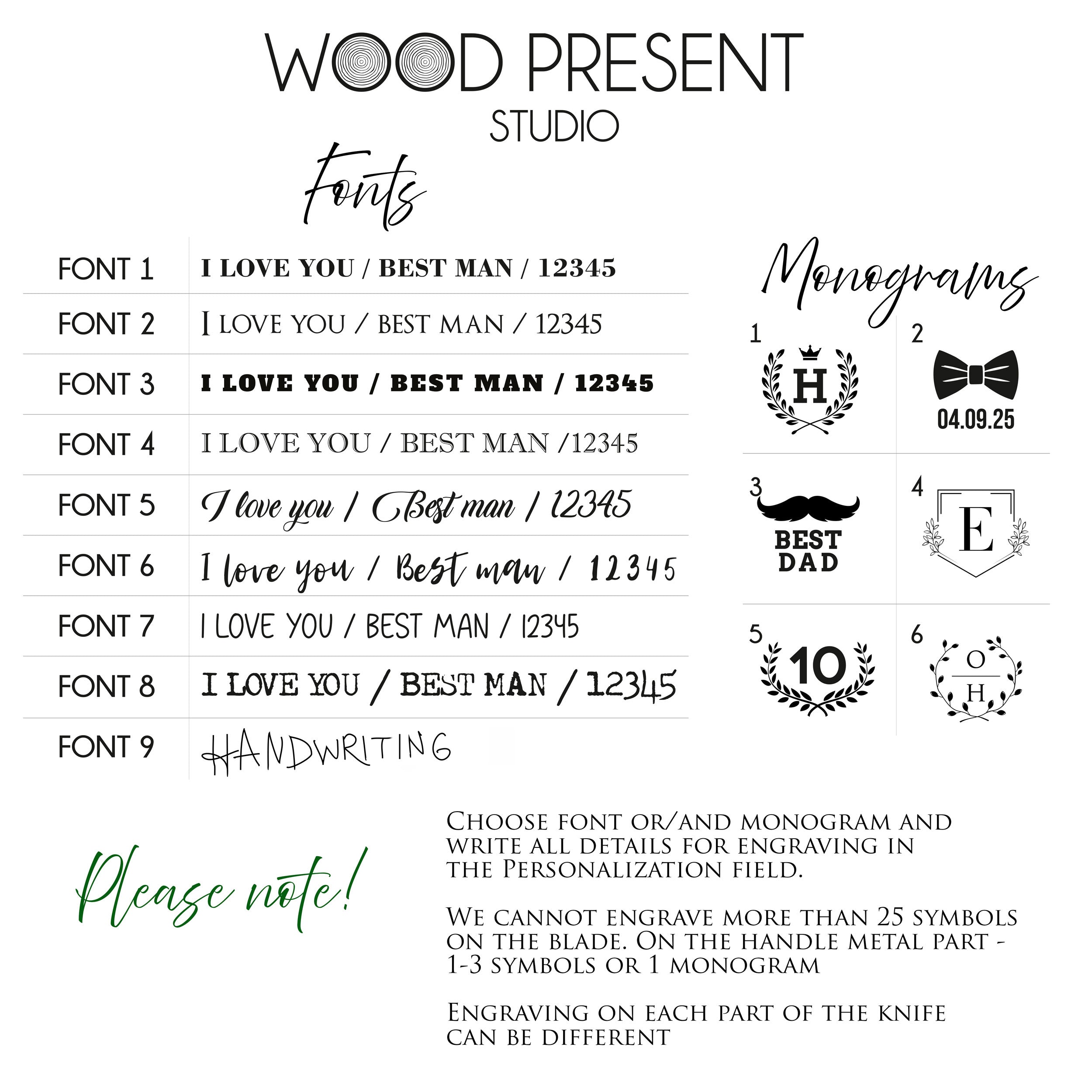 a flyer for a wood present studio