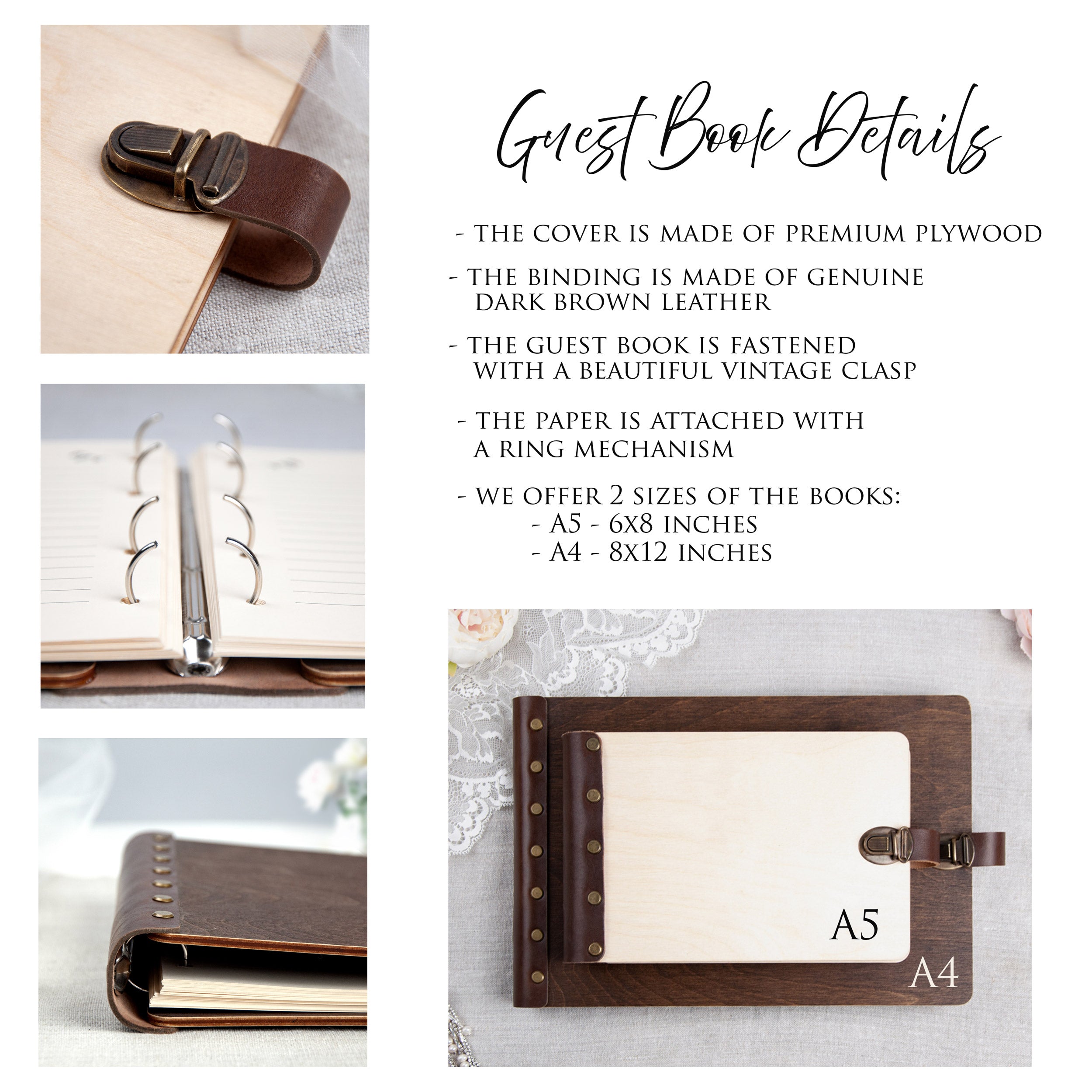 Mountains Wedding Guest Book - Rustic Wedding Decor