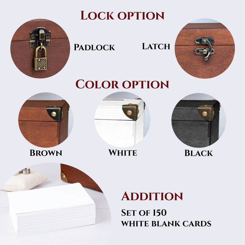 Couple Card Box witk Lock - Savings box - Wedding Gifts for Couple
