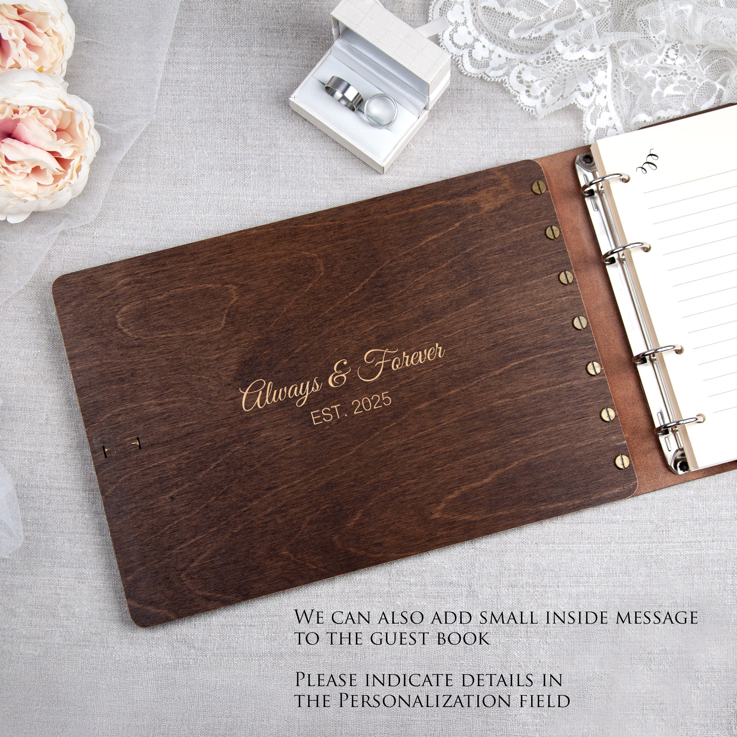 Mountains Wedding Guest Book - Rustic Wedding Decor