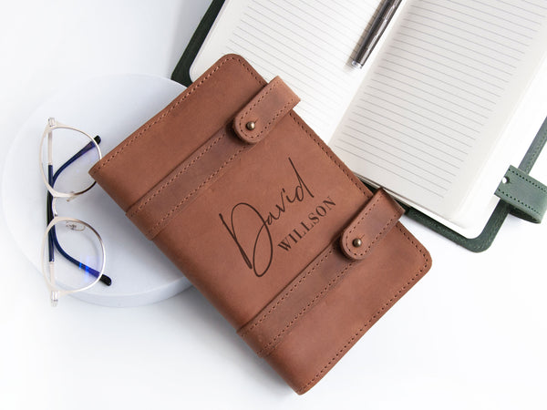 Soft Leather Diary - Refillable Name Notebook