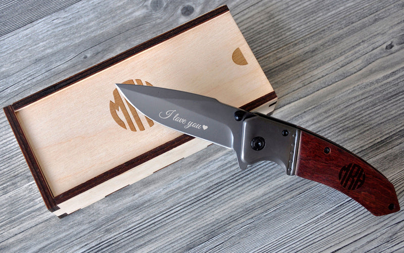 Personalized Knife - Wood Handle Knife