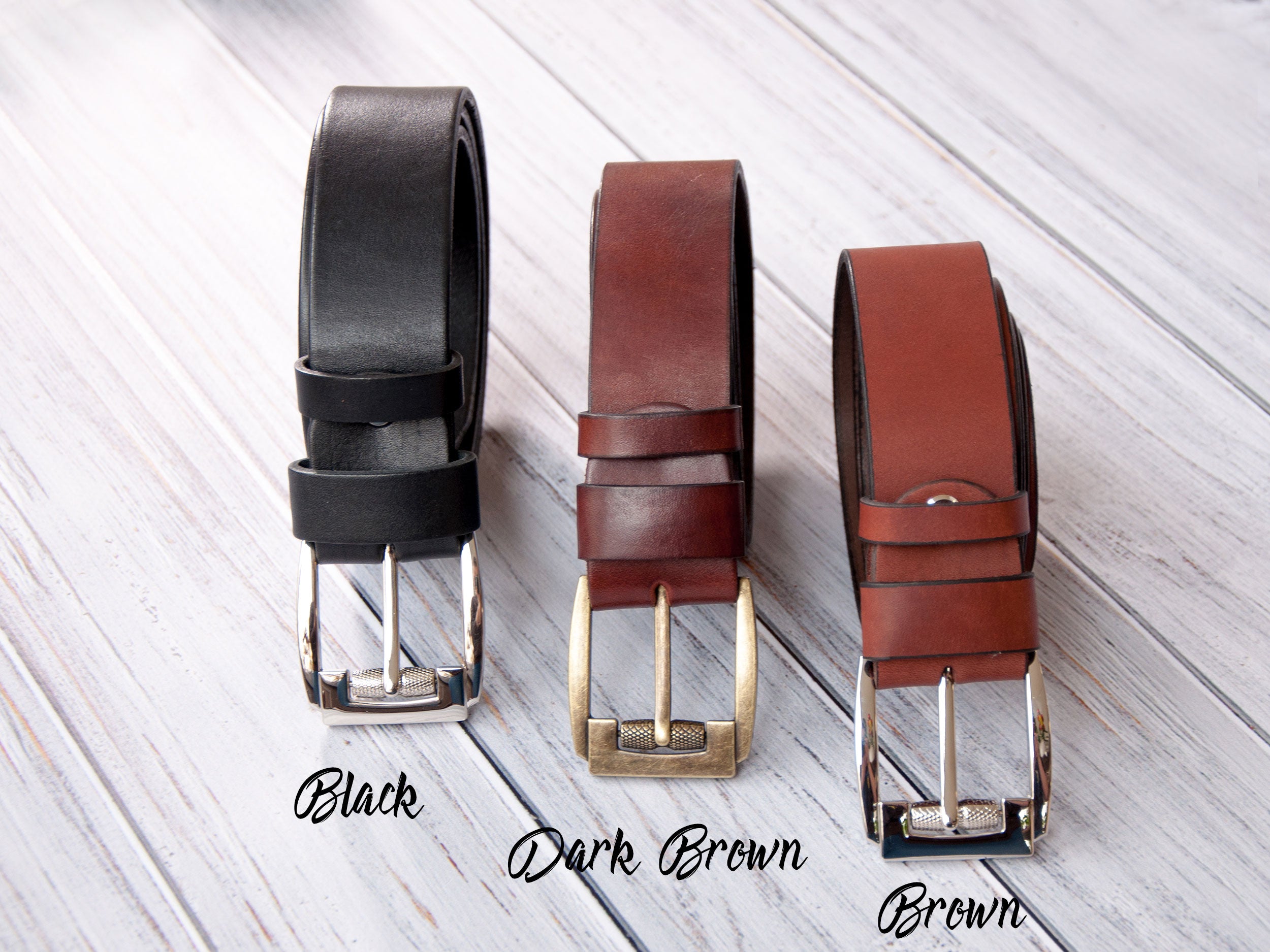 Custom leather belt with personalization - Christmas gift for him