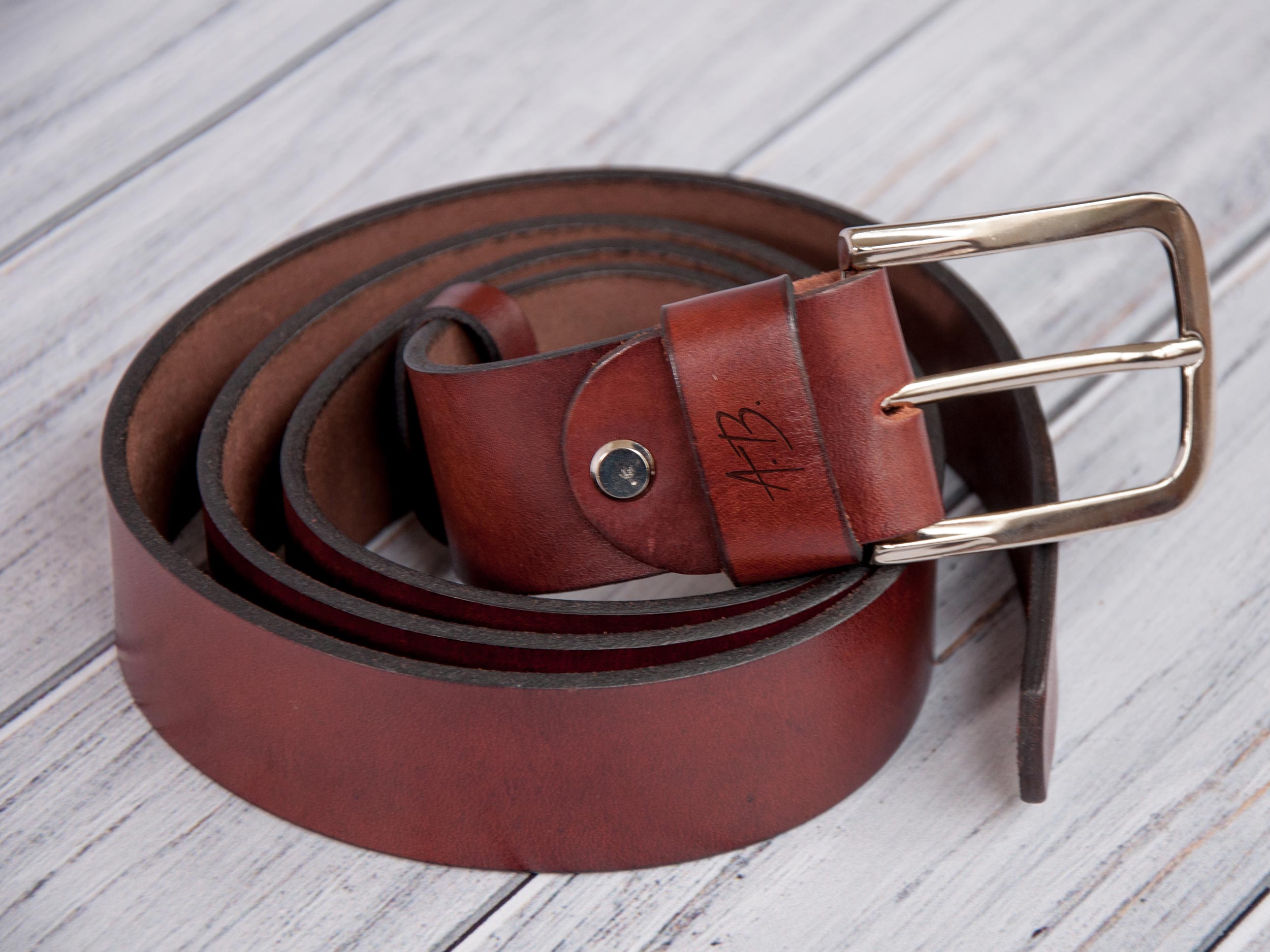 Personalized Leather Belt - Christmas Gift for Men