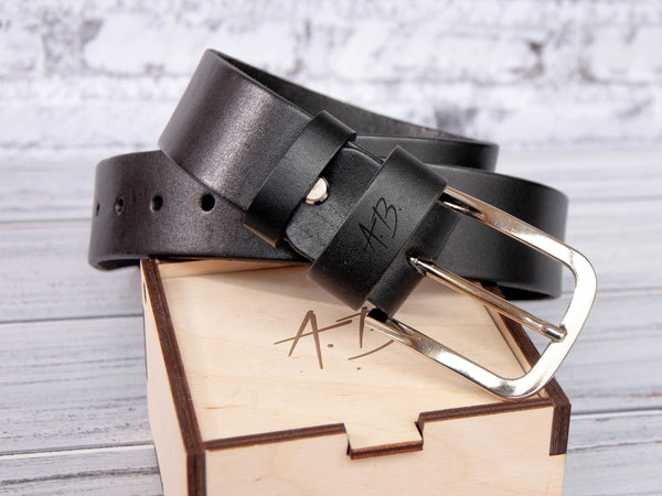 Personalized Leather Belt - Christmas Gift for Men