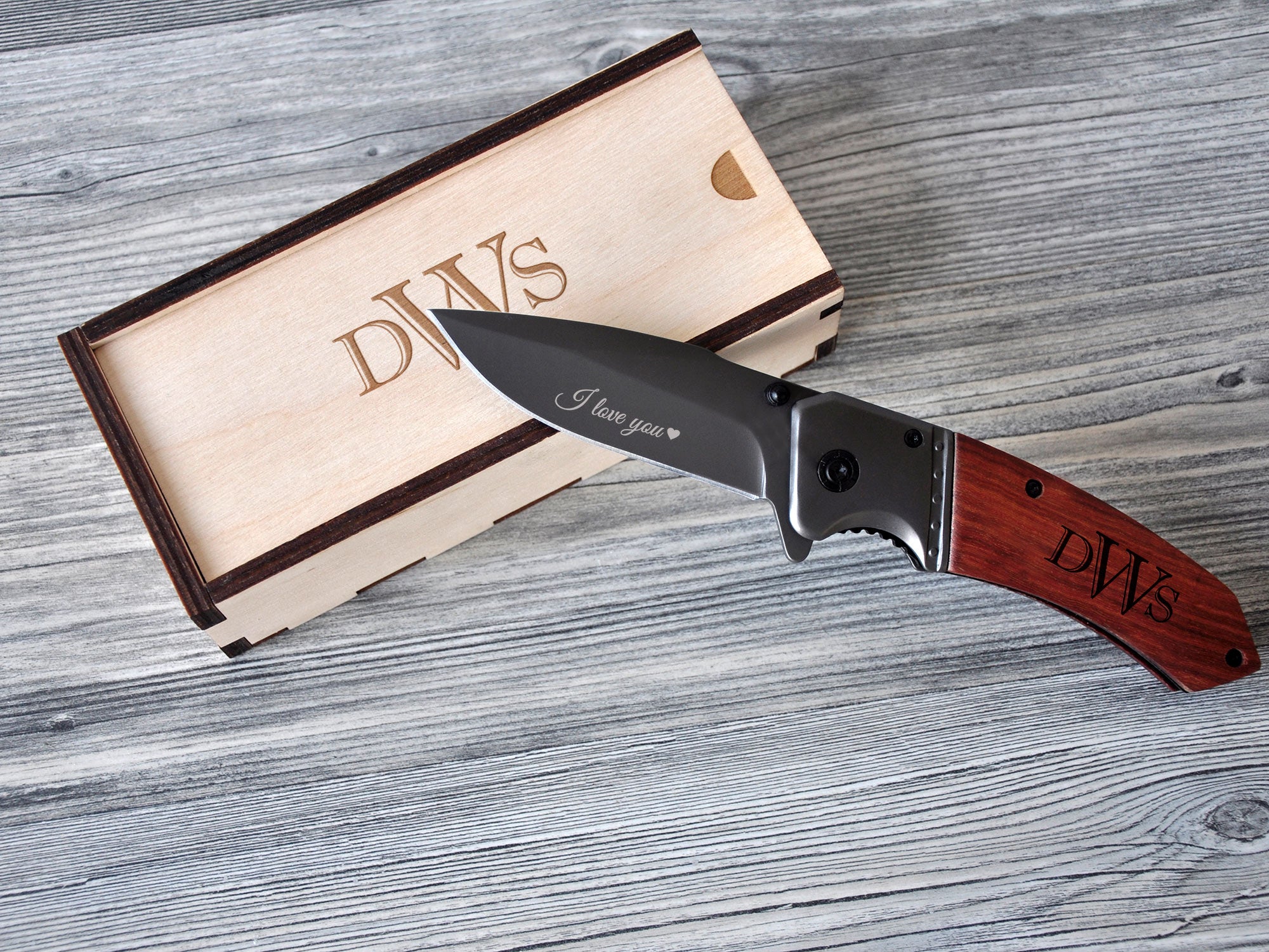 Personalized Knife - Wood Handle Knife