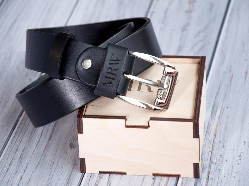 Personalized belt in gift box - Gift for Dad