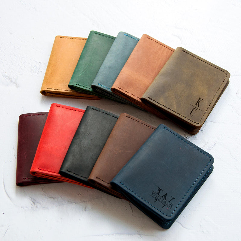 Leather ID wallet - Father's Day Gift for Dad