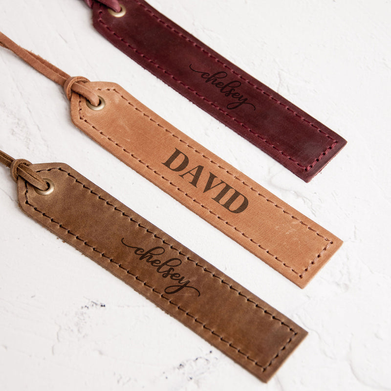 Name  Leather Bookmarks - Birthday Gifts for Book Readers