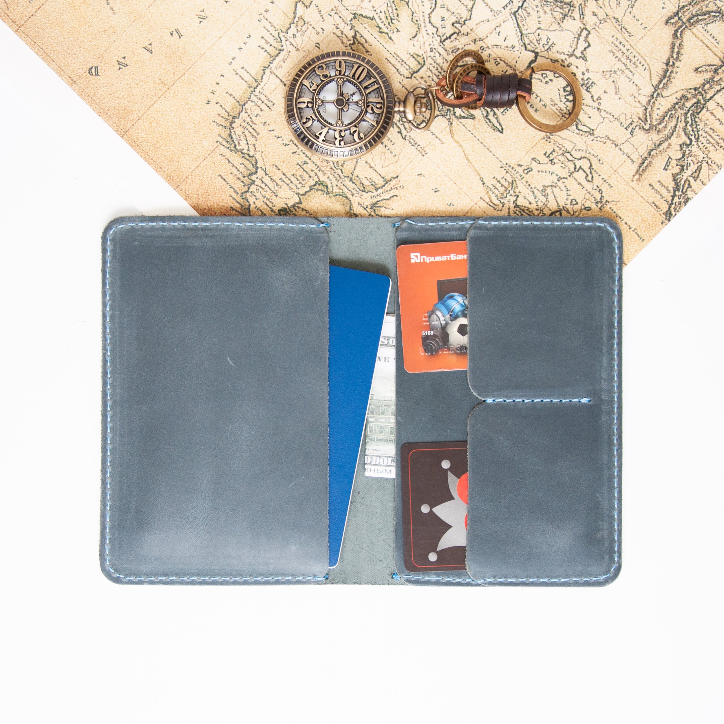 Custom Travel Wallet Adventure Awaits - Leather Travel Wallet Organizer