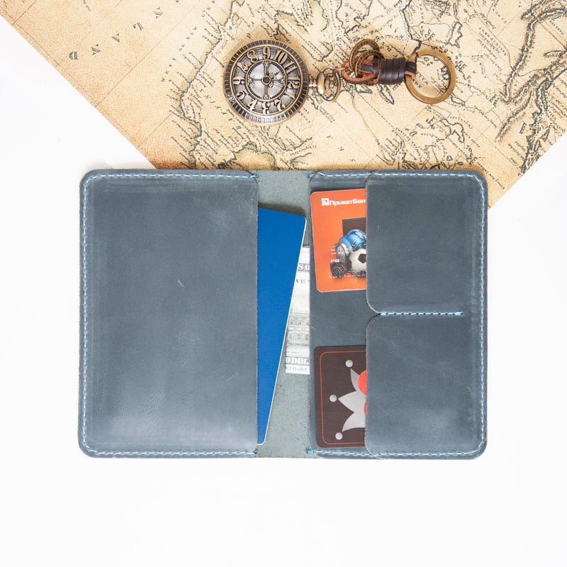 Custom Travel Wallet with Name. Monogram or Initials