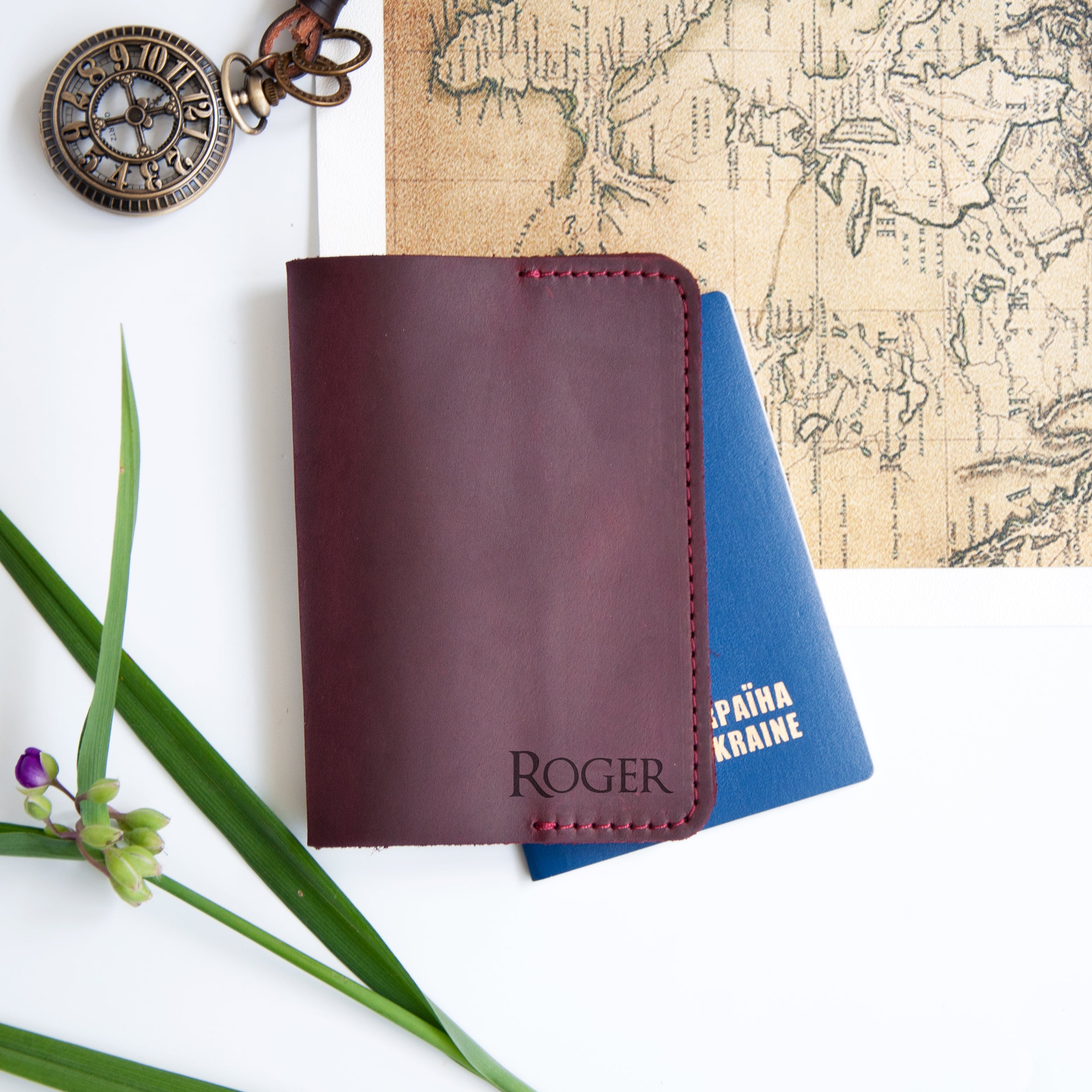 Custom passport cover - Wanderlust Gifts for Men