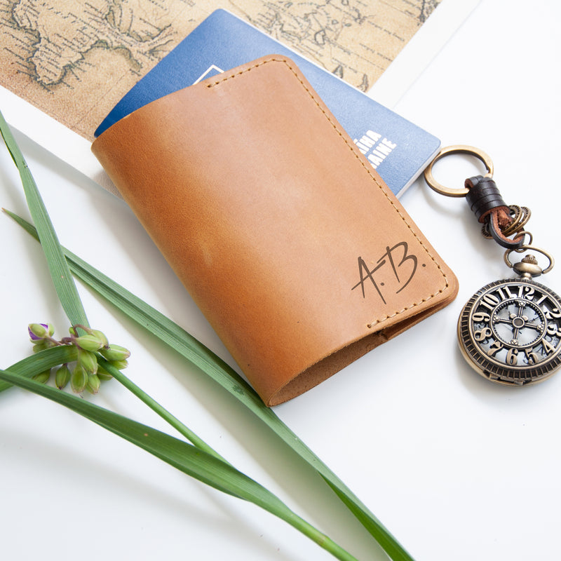 Custom passport cover - Wanderlust Gifts for Men