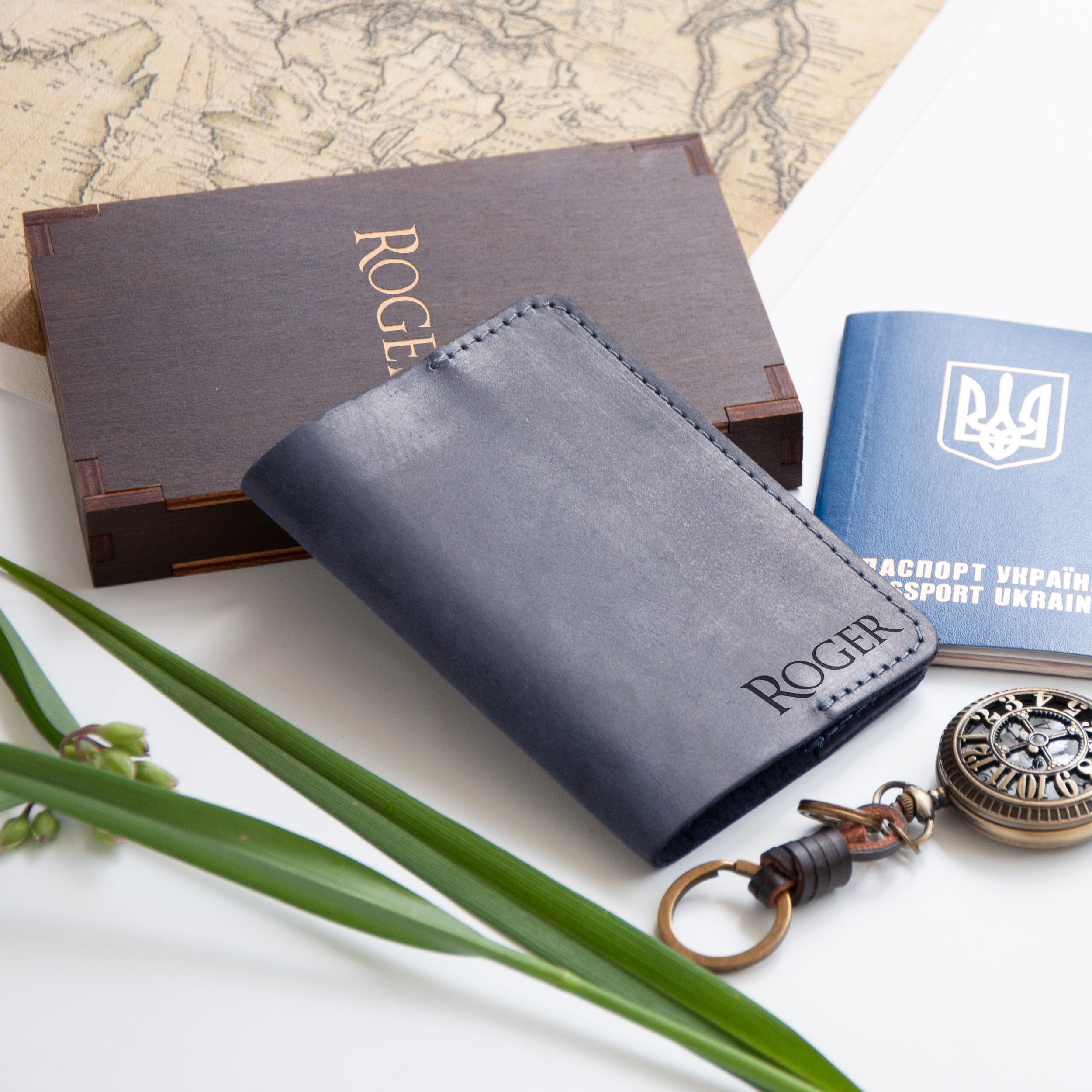 Personalized Passport Holder - Leather Passport Cover with Name