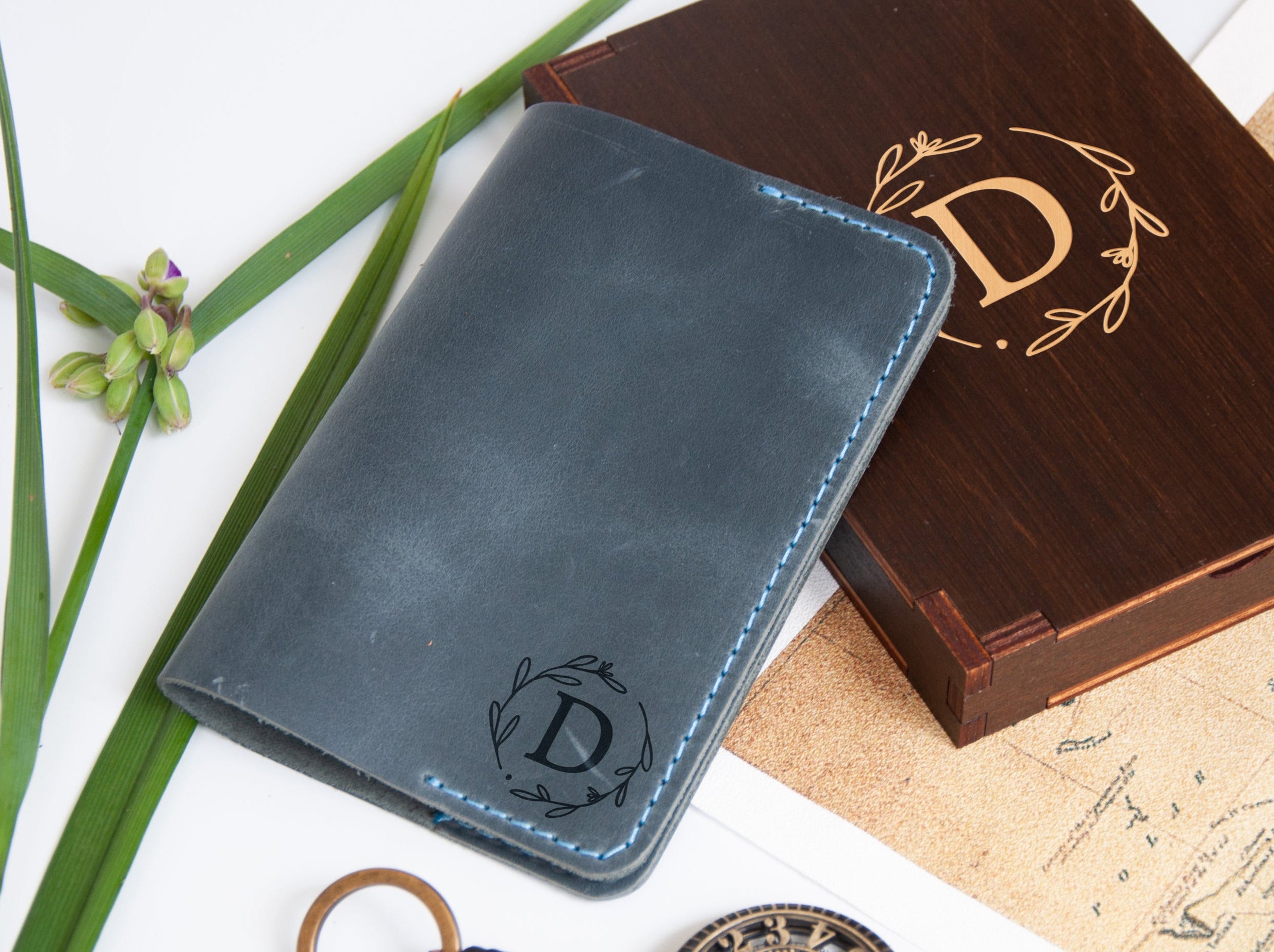 Personalized Passport Holder - Leather Passport Cover with Name