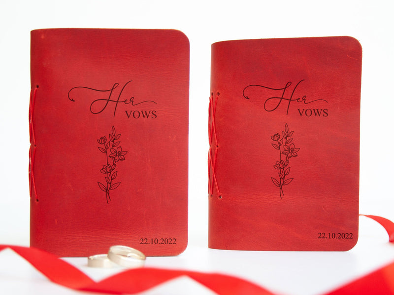 Personalized Vow Books Set of 2 - Lesbian Wedding Gifts