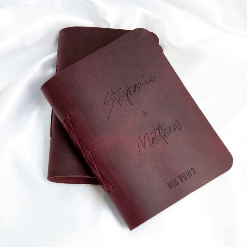 His & Hers Vow Books - Custom Wedding Booklets