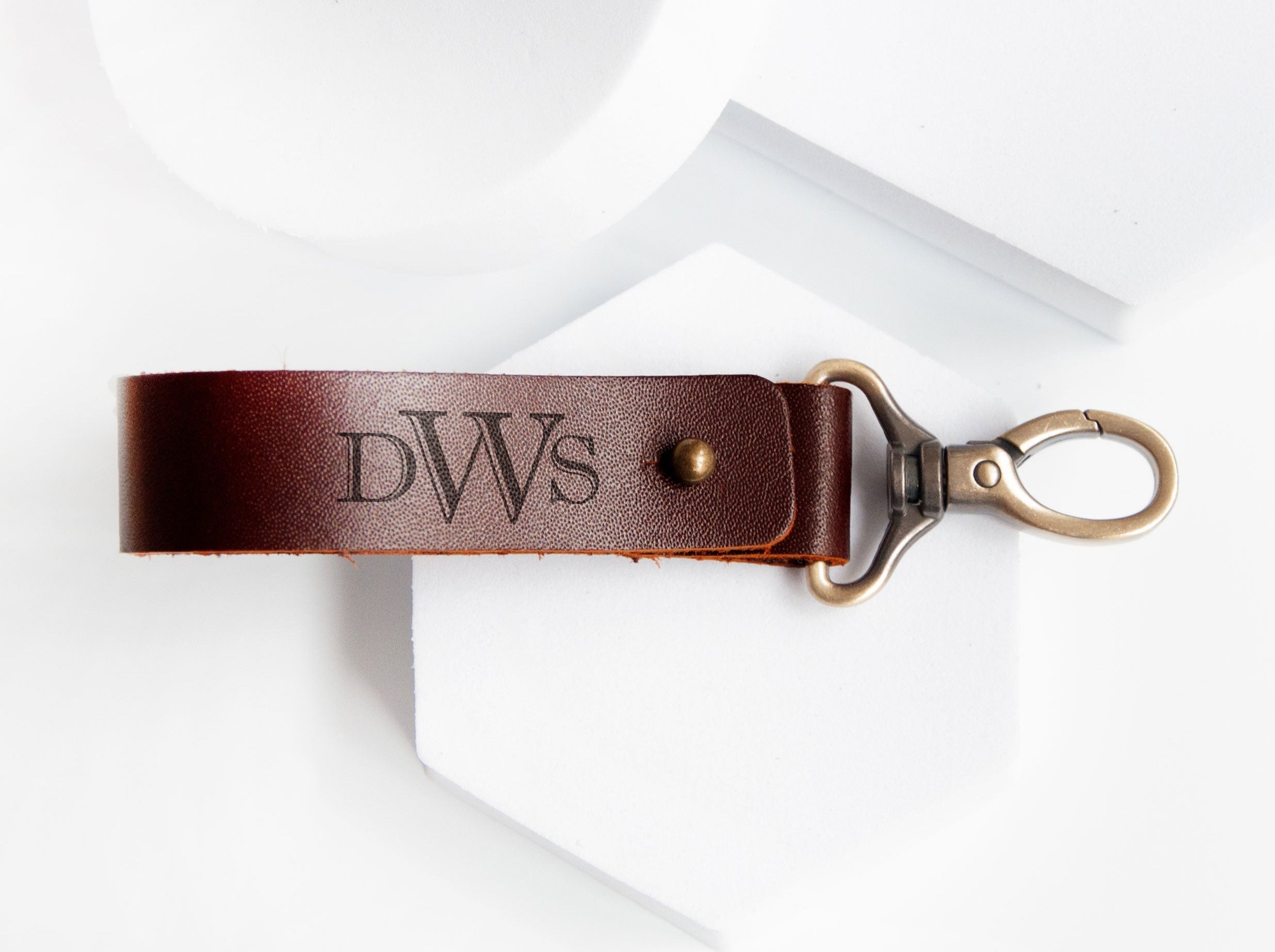 Personalized Leather Keychain - Leather Key Holder