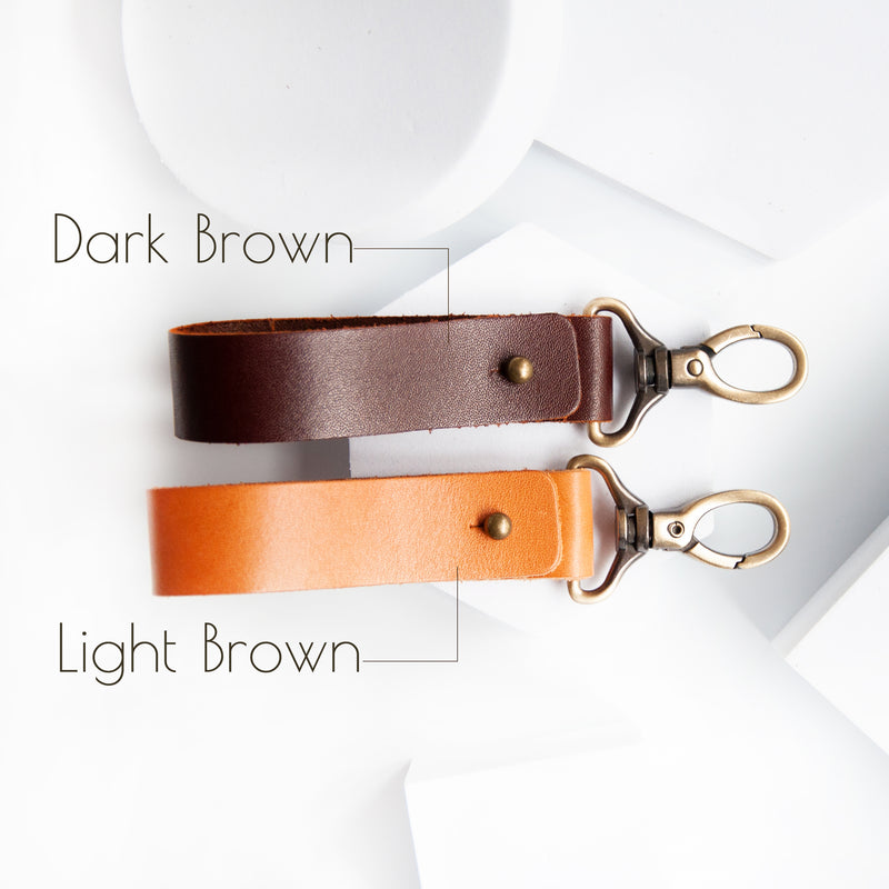 Personalized Custom Leather Keychain - Anniversary Gifts for men