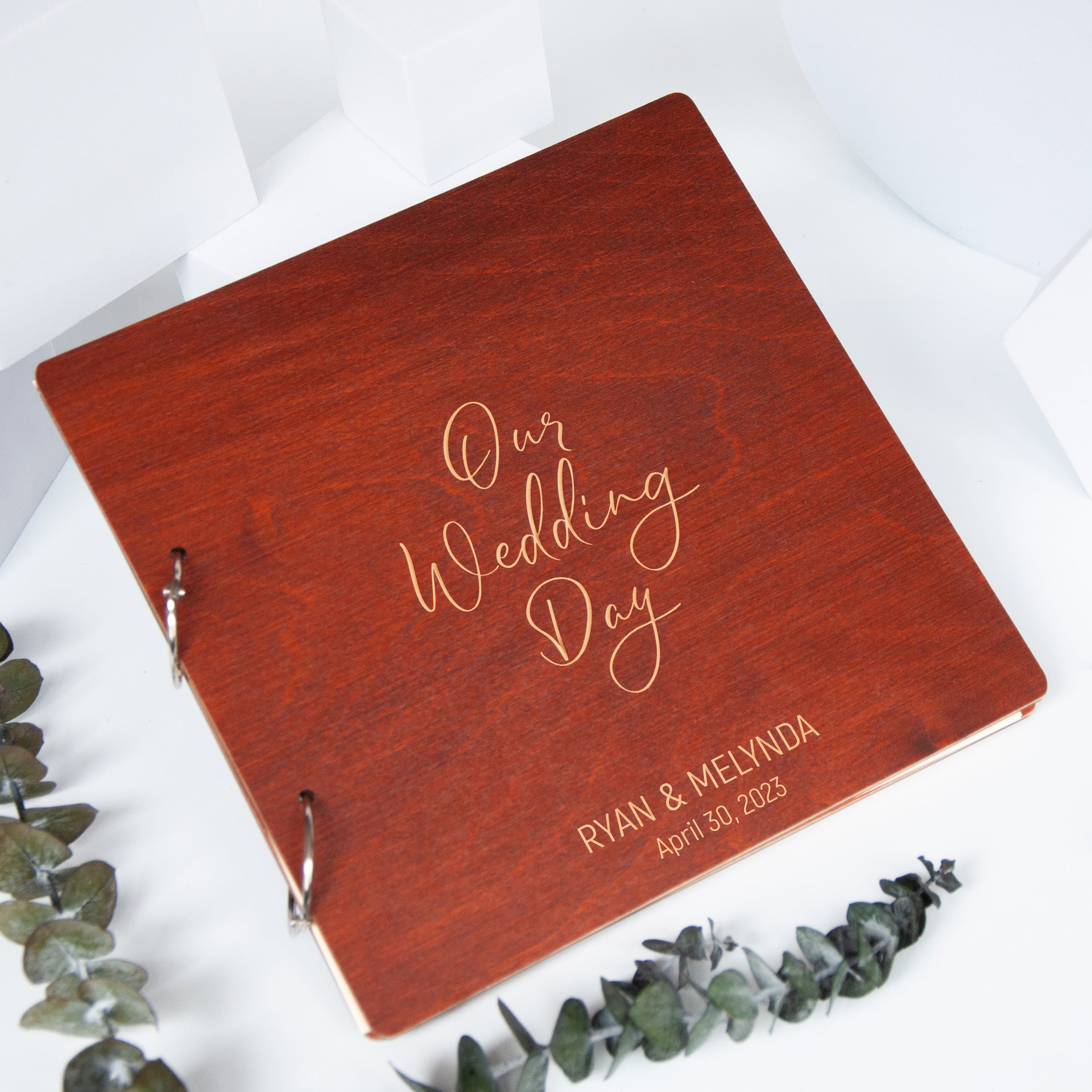 Custom Wooden Guestbook Our Wedding Day