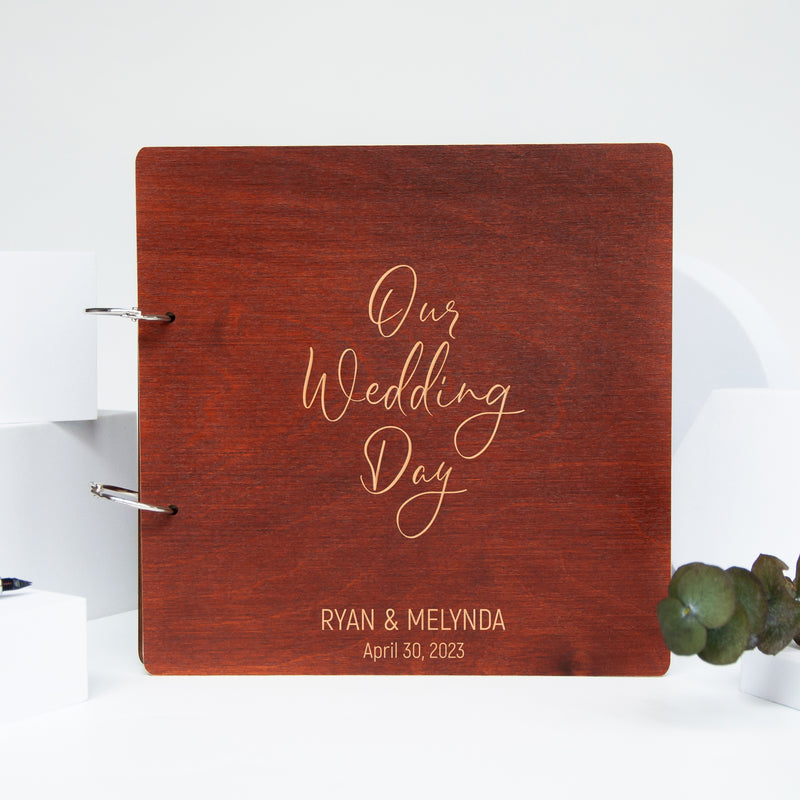 Custom Wooden Guestbook Our Wedding Day