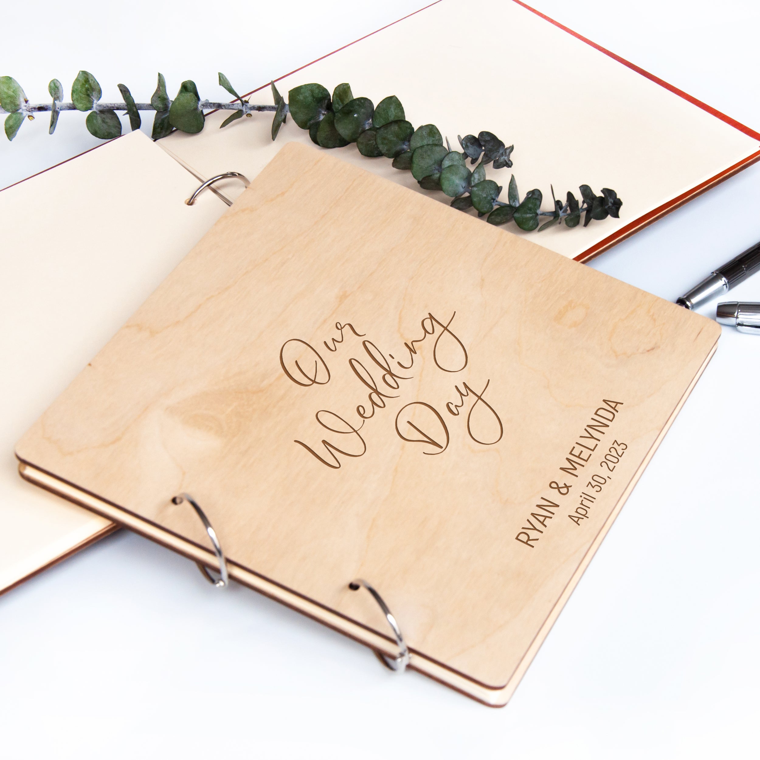 Custom Wooden Guestbook Our Wedding Day