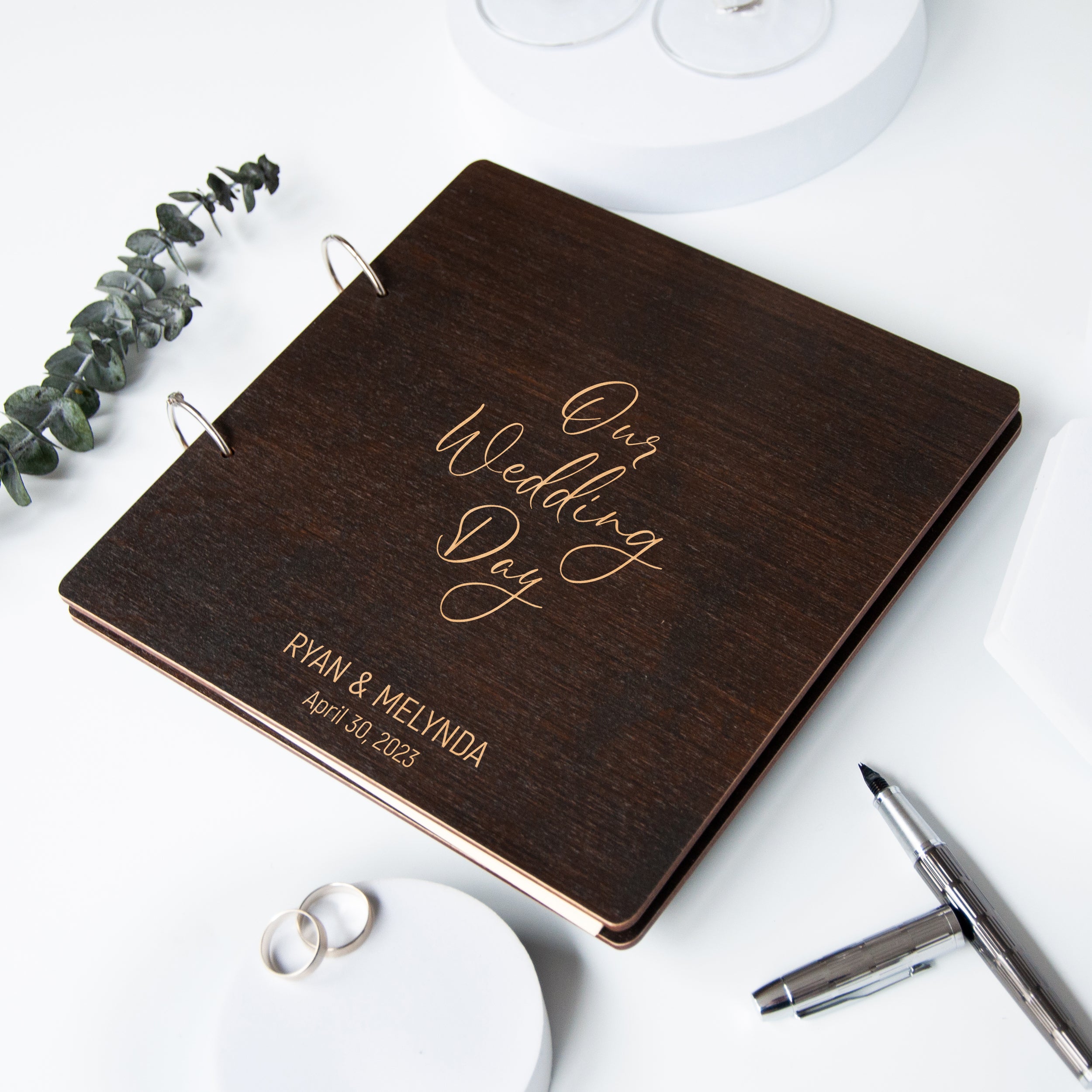 Custom Wooden Guestbook Our Wedding Day