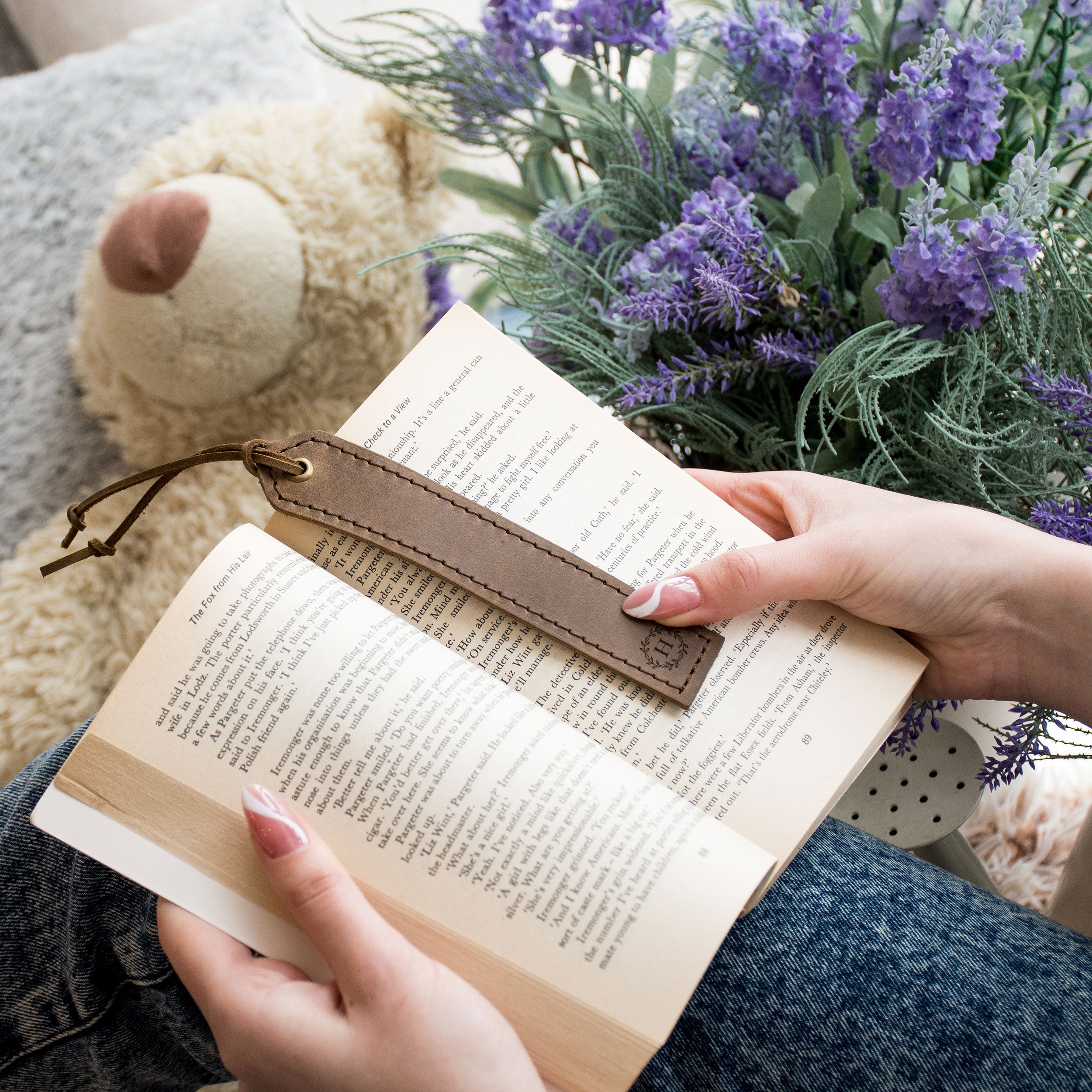 Leather Bookmark - Personalized Gift for Teachers