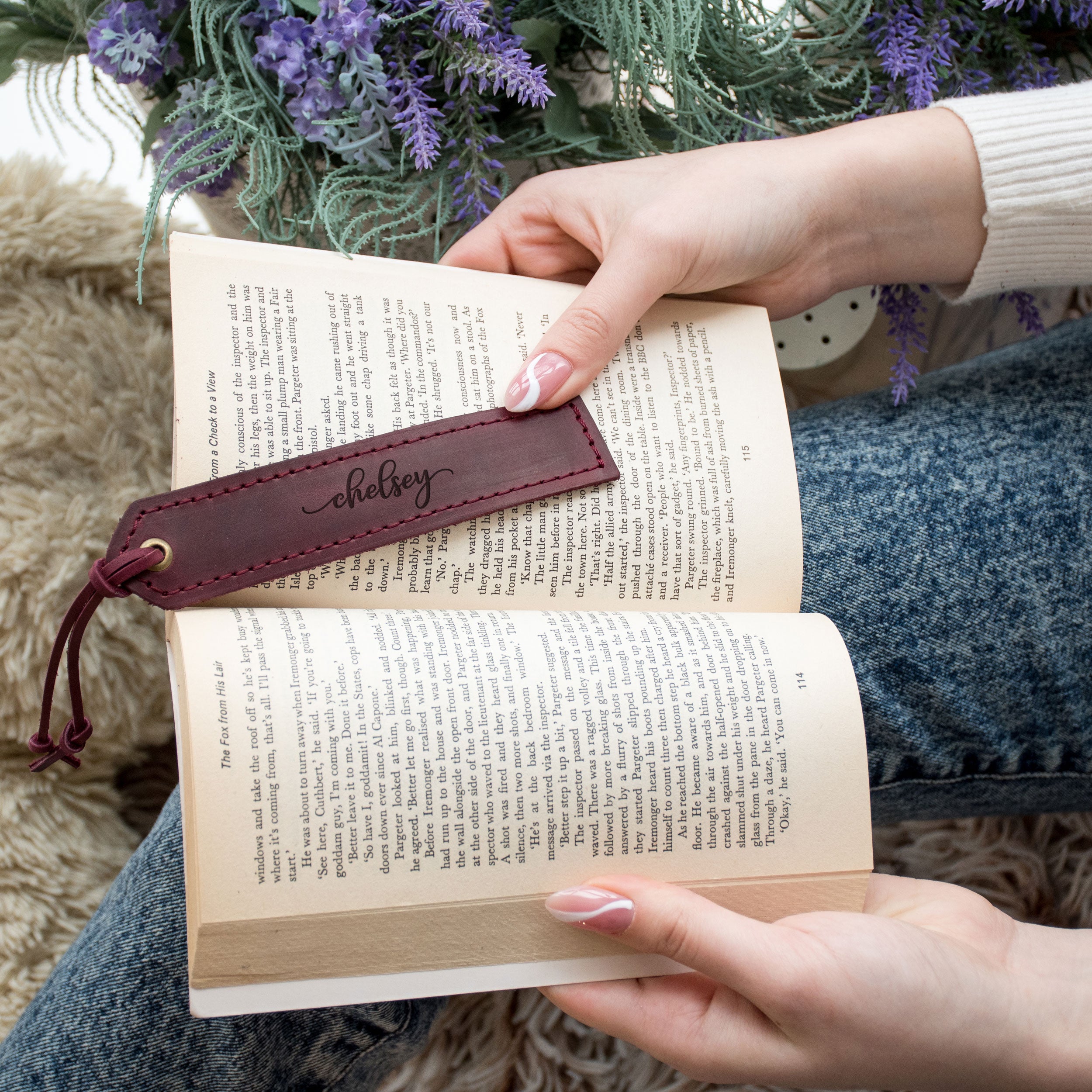 Name  Leather Bookmarks - Birthday Gifts for Book Readers