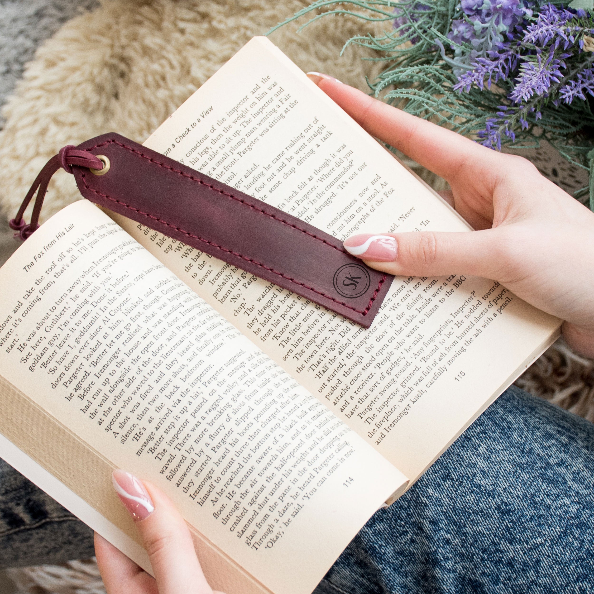 Leather Bookmark - Personalized Gift for Teachers