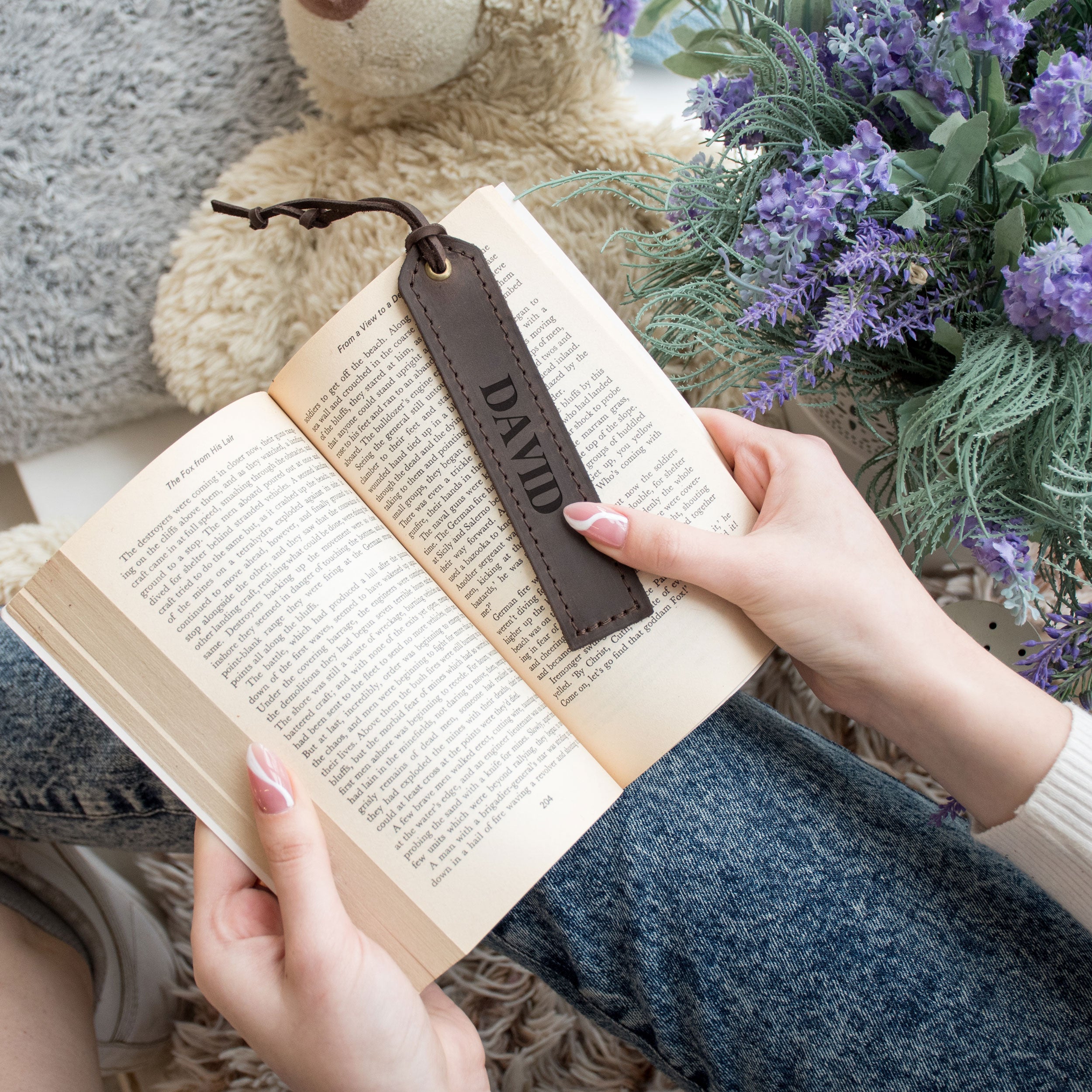 Name  Leather Bookmarks - Birthday Gifts for Book Readers