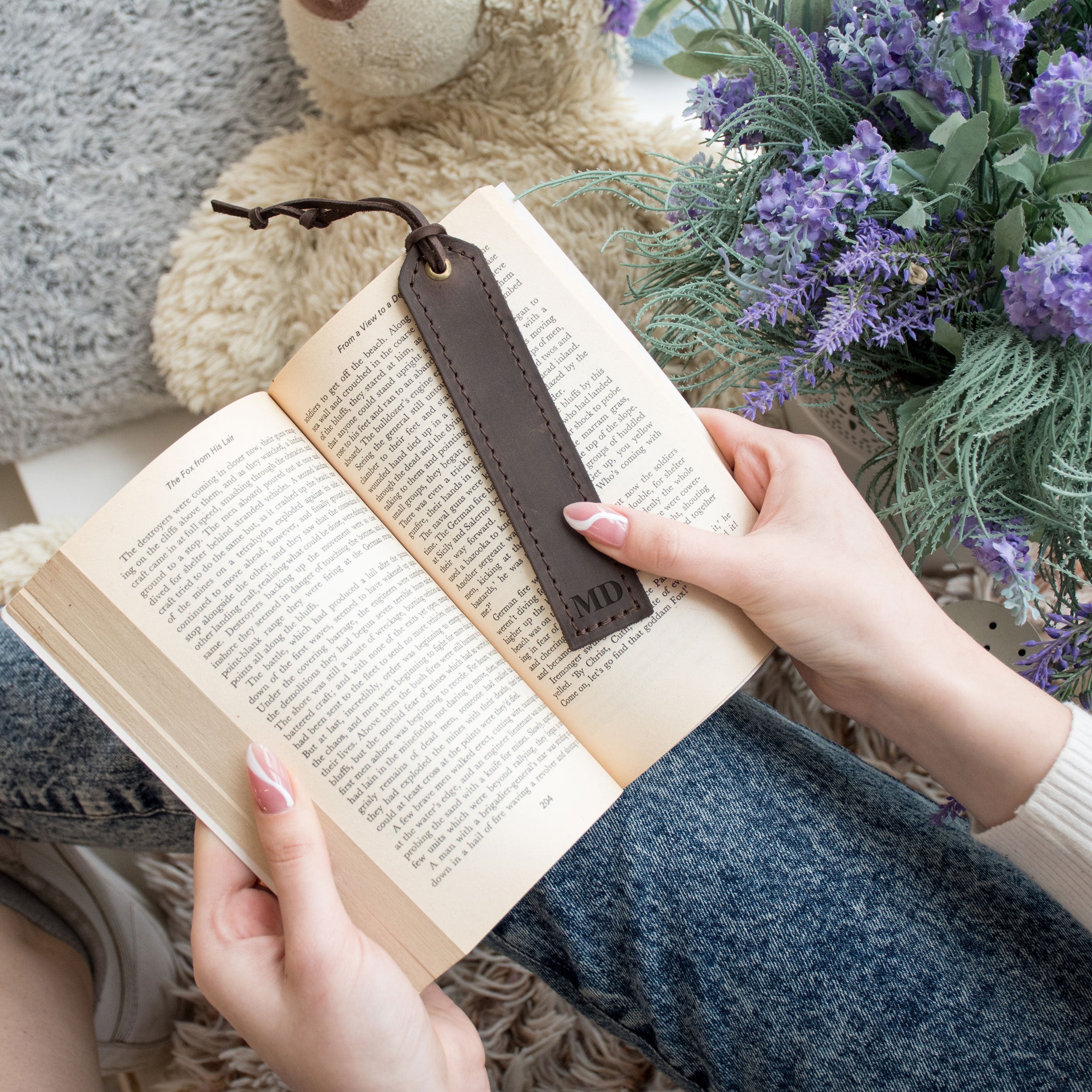 Leather Bookmark - Personalized Gift for Teachers