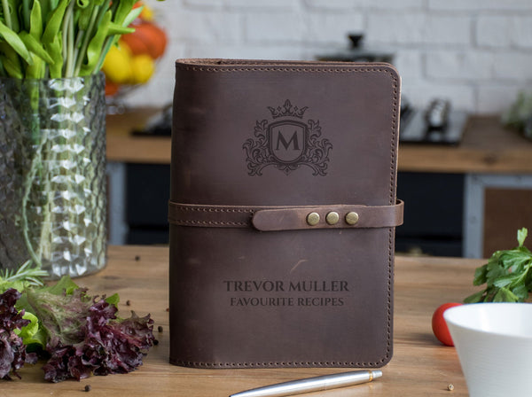 Leather Recipe Book for Man - Anniversary Gift for Husband