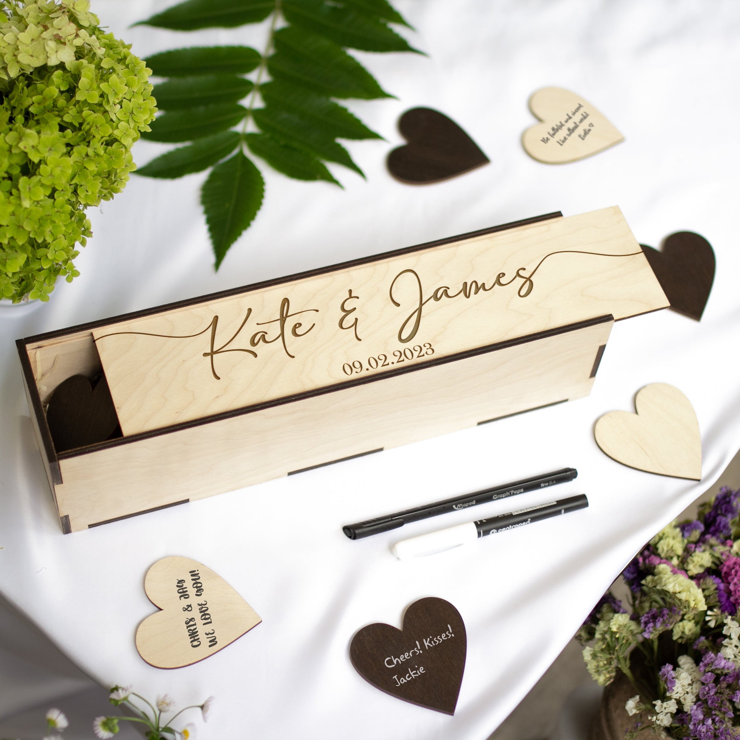 Wedding hearts - Alternative guest book